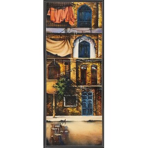 Aisha Khan, 12 x 30 Inch, Watercolor on Paper, Cityscape Painting, AC-AHK-010